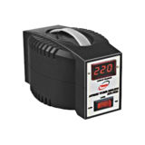 Стабілізатор Luxeon AVR-500D (чорний) 500VA, 140 260V AC 50 / 60Hz, релейний тип, квадратний трансформатор~
