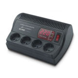 Стабілізатор Luxeon AVR VK-1000E 1000VA, 140 260V AC 50 / 60Hz, релейний тип, квадратний трансформатор, захист від короткого замикання, підвищеної і зниженої напруги~