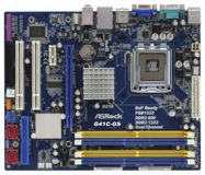 Мат.плата ASRock 775 G41C-GS G41, DDR2-1066 + DDR3-1333, FSB1333, PCI-E, Video, LAN1000, mATX