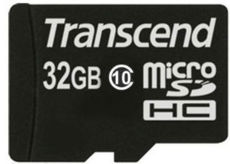   32 GB microSD Transcend Class10 UHS-I (Premium 200X) ( ) TS32GUSDC10
