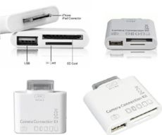  USB  iPad Cardreader  (Connection Kit), USB, SD/MMC/MS/TF/M2, White, Box