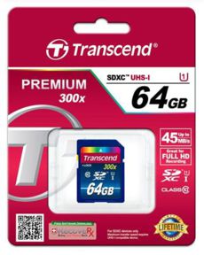   64 Gb SD Transcend Premium UHS-1 Read 60MB/ S (400) (TS64GSDU1)