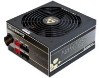 Блок питания Chieftec 1000W GPM-1000C NAVITAS, ATX 12V 2.3, 14cm Fan Two Ball B., 55cm Cable (Modul), 80+ GOLD, NCC, Haswell ready, active PFC (UVP, OVP, SCP, OPP, OCP, OTP, AFC), 10xSATA, 3xMolex, 2xPCIe, 1x +12V 83.3A, 100-240V, MTBF >100.000h, Retail