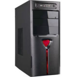 Корпус LogicPower 0067-400W 80cm black case chassis and black PSU cover, (410x180x420мм)
