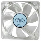 Вентилятор 80 mm Deepcool XFAN 80 L/B 80x80x25мм HB 1800 об/мин 20дБ, LED голубой, прозрачный