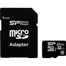   32 GB microSD SILICON POWER Elite Class10 UHS-1 (SP032GBSTHBU1V10-SP)