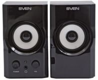 Акустическая система 2.0 SVEN SPS-605 (glossy black) Active speakers 2x3W, деревянный корпус
