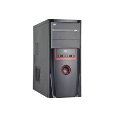  Huntkey  T71-; Black/Red; Midi Tower; LGA-775; air duct; CP-400HP 400W ATX2.3; 5.25"x3, 3.5"x1+6; 1x8cm FAN; 0,50 SGCC; 2USB/audio; ATX