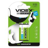 Батарейка 6LR61 Videx щелочная 6LR61/9V (Крона) 1pcs BLISTER