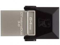 USB3.0 + OTG Flash Drive 64 Gb Kingston DataTraveler MicroDuo On-The-Go (OTG) DTDUO3/64GB