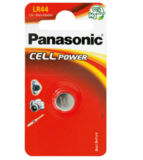 Батарейка LR44 Panasonic Micro Alkaline LR-44EL/1B 1.5V, блистер 1шт