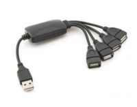 Хаб-юсб 2.0 HQ-Tech Passive 4xUSB 2.0 Black (K00038LD)