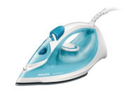 Утюг Philips GC 1028/20, 2000Вт, паровой удар 100г/мин, система "капля-стоп", самоочистка, подошва керамика, голубой/белый
