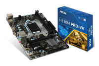 Мат.плата MSI 1151 H110M PRO-VH 2DDR4/VGA, HDMI/SATA 6Gb/2xPCI-E 1, 1xPCI-E16/10 USB, 4 USB 3.1 (2 на задней панели)/COM/1000Mbs/microATX
