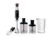 Блендер ручной Philips HR1673/90, 800Вт, металлический блендер, мерный стакан, 2 измельчителя, черный