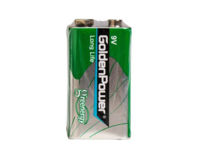 Батарейка 6F22 GOLDEN POWER Zinc солевая, Крона, блистер 1шт