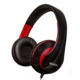 Наушники SVEN AP-940MV black-red с микрофоном (кожаные) Джек 3,5мм 4pin, адаптер 1м для ПК