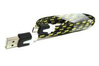 Кабель USB 2.0 Micro - 1.0 м 5V/2.1А premium, алюминиевые коннектора, оплетка Black+Gold