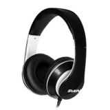 Наушники SVEN AP-940MV black-white с микрофоном (кожаные) Джек 3,5мм 4pin, адаптер 1м для ПК