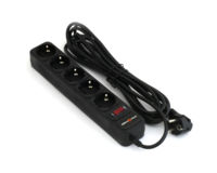 Мережевий фільтр 10 м LogicPower, LP-X5, 5 розеток, чорний