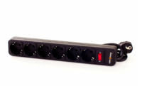 Фильтр сетевой 4.5 м LogicPower, LP-X6, 6 розеток, черный