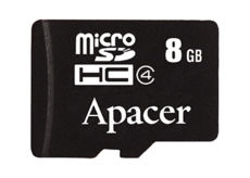   8 Gb microSD Apacer SDHC Class4 ( )