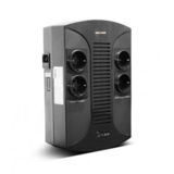 ДБЖ LogicPower 850VA-PS 4 евророзетки, 5 ступ. AVR, 7.5Ач12В пластиковый корпус, Черный