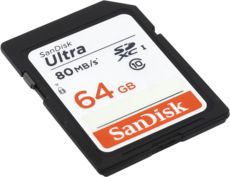   64 GB SDXC SanDisk Ultra Class 10 UHS-I 48MB/s (80Mb/s, 533X) (SDSDUNC-064G-GN6IN)