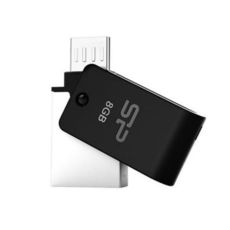 USB + OTG Flash Drive 8 Gb SILICON POWER Mobile X21 Black for Android (SP008GBUF2X21V1K)