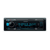 Автомагнитола Kenwood KMM-123Y (Изменяемый цвет подсветки USB Встроенный эквалайзер FM/УКВ радио приемник RCA выход Автопоиск/сканирование станций Режим приглушения звука (MUTE) Разъем ISO Мощность на канал 50 Вт)