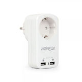 Зарядное устр-во USB 220В EnerGenie EG-ACU2-01-W 2 USB по 2.1A со сквозной розеткой