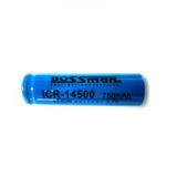 Аккумулятор R6 Bossman ICR 14500, 3.7V, 750mAh, (AA-size)