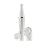 Эпилятор Braun SE820 Face, для лица, 10 пинцетов, 1 скорость, насадка для чистки лица + дополнительная сменная щеточка, промывной, белый