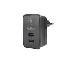   BELKIN, 2 USB-, 5V - 2.1A,  (BLACK), (F8J053Ett) + cable IPhone 5