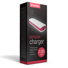   (Power Bank) ColorWay 2 200 mAh White/Red