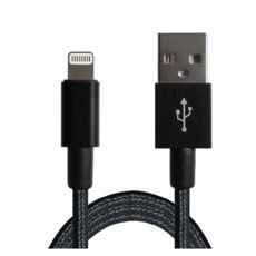  USB 2.0 Lightning - 1.0  Grand-X FL01 MFI, Black/Black, , .-. BOX