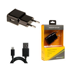  - USB 220 Grand-X  USB 5V 1A (CH765LTB) Black c    + cable USB-Lightning