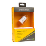 Автомобильное зарядное Grand-X CH-02W 2,1A, 12-24V, White 2USB 5V/2.1A