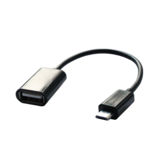 Кабель OTG USB 2.0 Micro - 0.15 м Grand-X черный, закрытый (GXOTG2), медь