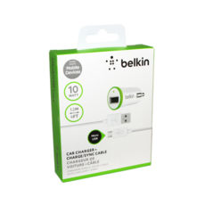  Belkin USB MicroCharger (12V,  1-USB 2A), White, (F8J078BT04)