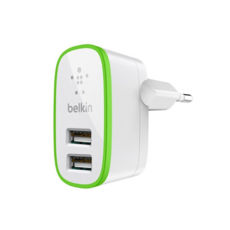  - USB 220 Belkin, 2USB, 2A,    ,  (F8M670KR) White
