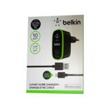 Зарядное устр-во USB 220В Belkin, 2USB, 2A, для зарядки КПК, телефонов (F8M670KR) Black