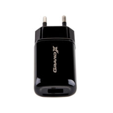   USB 220 Grand-X 5V 2,1A (CH-15UMB) Black + DC cable USB/Micro USB 1m