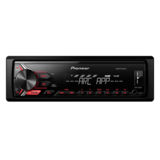Автомагнитола Pioneer MVH-X195UI ( Встроенный усилитель 50 W x 4, Разъем ISO; выход на сабвуфер RCA; USB; AUX, Подсветка кнопок: красный, Управление медиа приложениями phone/Android)