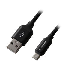  USB 2.0 Micro - 1.0  Grand-X FM01 2,1A, Black/Black, , .-. BOX