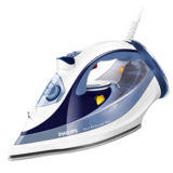 Утюг Philips Azur Performer Plus GC4517/20, 2400Вт, автоотключение, паровой удар 190г/мин, защита от накипи, система "капля-стоп", самоочистка, подошва SteamGlide Plus, белый/синий