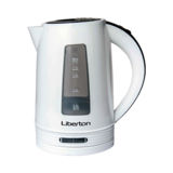 Чайник Liberton LEK-2001, 2200Вт, 2л, дисковый, белый/черный