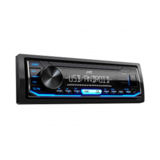 Автомагнитола JVC KD-X151 (USB/AUX порты. Встроенный эквалайзер FM/УКВ радио приемник RCA выход Автопоиск/сканирование станций Режим приглушения звука (MUTE) Разъем ISO Мощность на канал 45 Вт,Подсветка-голубая)