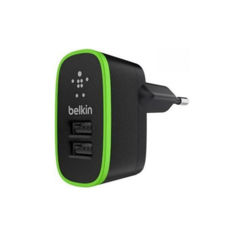  - USB 220 Belkin, 2USB, 2A,    ,  (F8M670KR) Black +  IPhone 5/6/6s/7/8/X