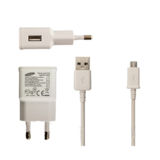 Зарядное устр-во USB 220В Samsung Galaxy S 2in1(adap+cable) U90E 2А white(реал 2А)